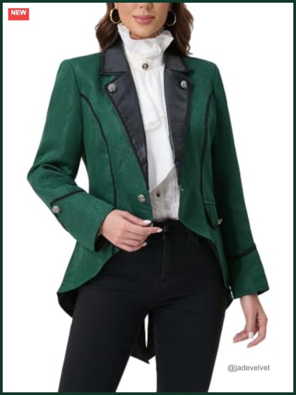 Jacquard Gothic Steampunk Victorian Tailcoat Frock Coat Cosplay Costume